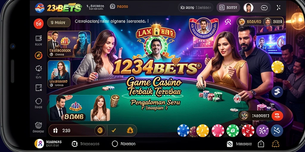 Gameplay seru di 1234BETS dengan dealer langsung dan interaksi sosial.
