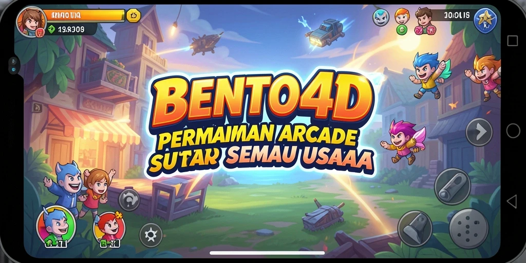 Tampilan dinamis dari gameplay seru BENTO4D yang penuh tantangan.