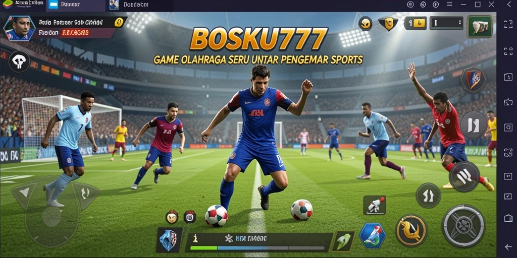 Tampilan gameplay seru di BOSKU777 dengan aksi olahraga yang mendebarkan.