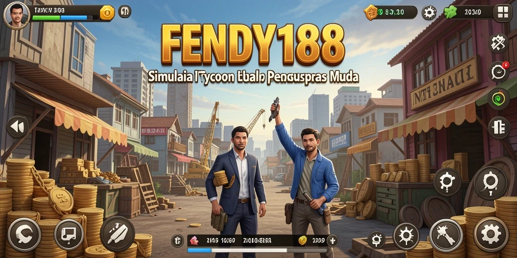 Tampilan gameplay seru dari FENDY188 dalam mengelola bisnis.