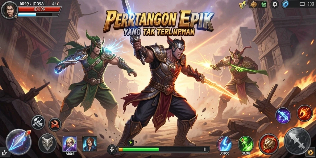 Tampilan seru dari pertarungan di ID098