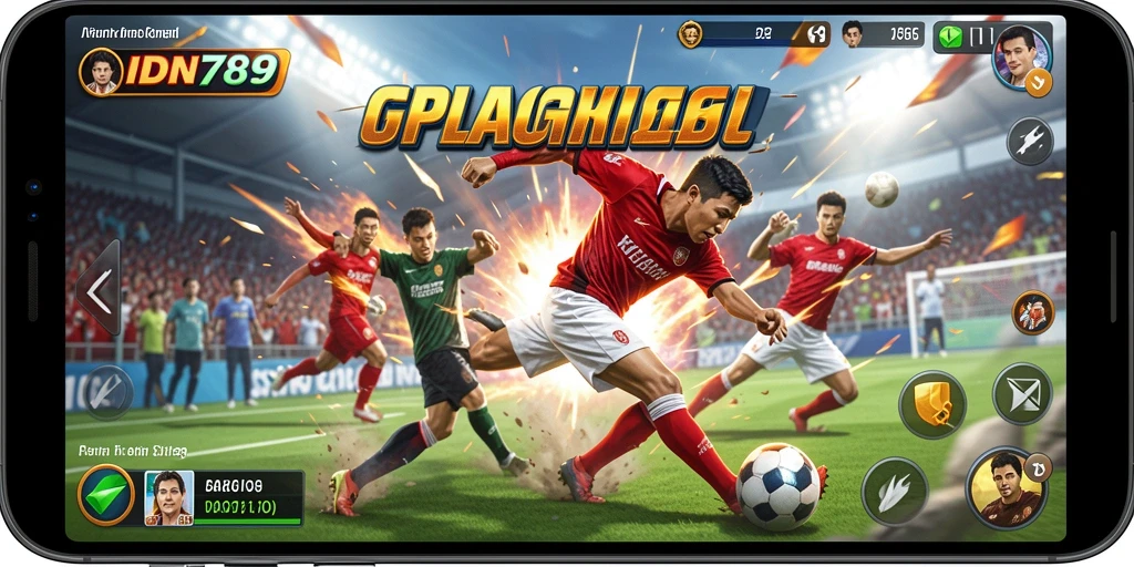 Tampilan gameplay olahraga yang seru dan interaktif.