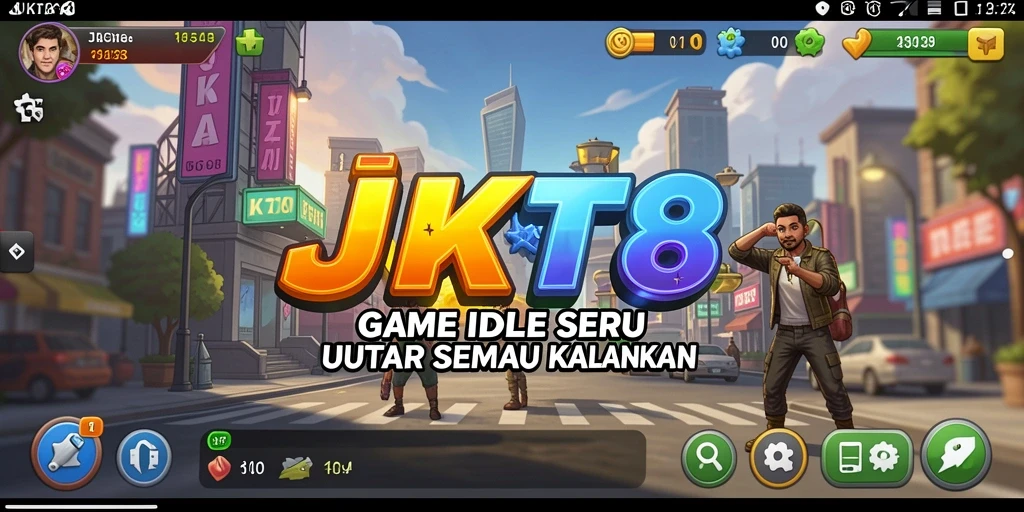 Tampilan gameplay menawan dalam JKT8 dengan karakter yang beragam.