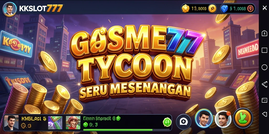 Tampilan gameplay KKSLOT777 yang menunjukkan pengelolaan bisnis Tycoon.