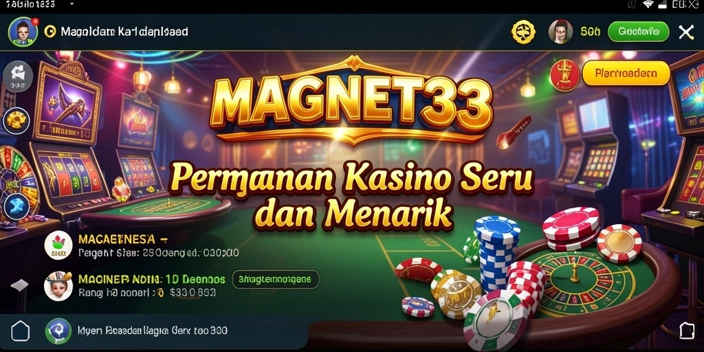 Gameplay seru dari MAGNET33 yang menampilkan permainan Kasino yang menarik.