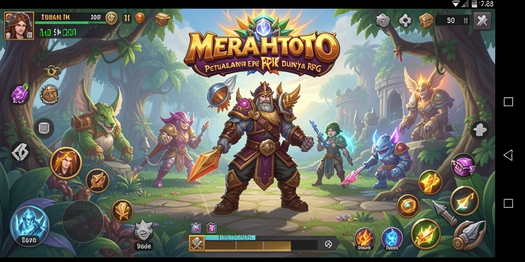 Tampilan gameplay epik dalam dunia RPG MERAHTOTO.
