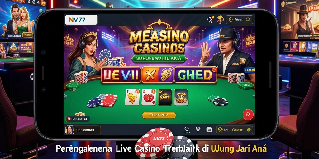 Tampilan gameplay Live Casino NV77 yang mengasyikkan.