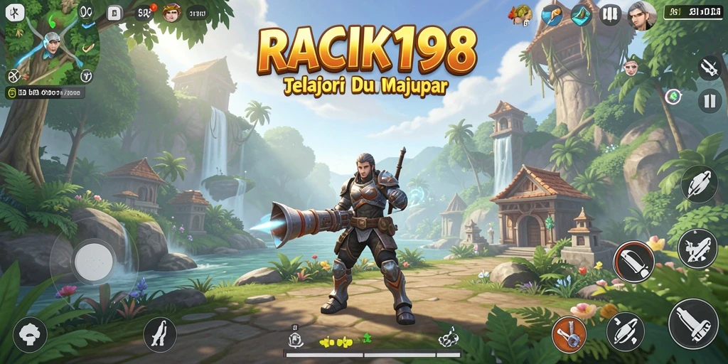 Tampilan gameplay luar biasa dari RACIK198 di dunia terbuka.