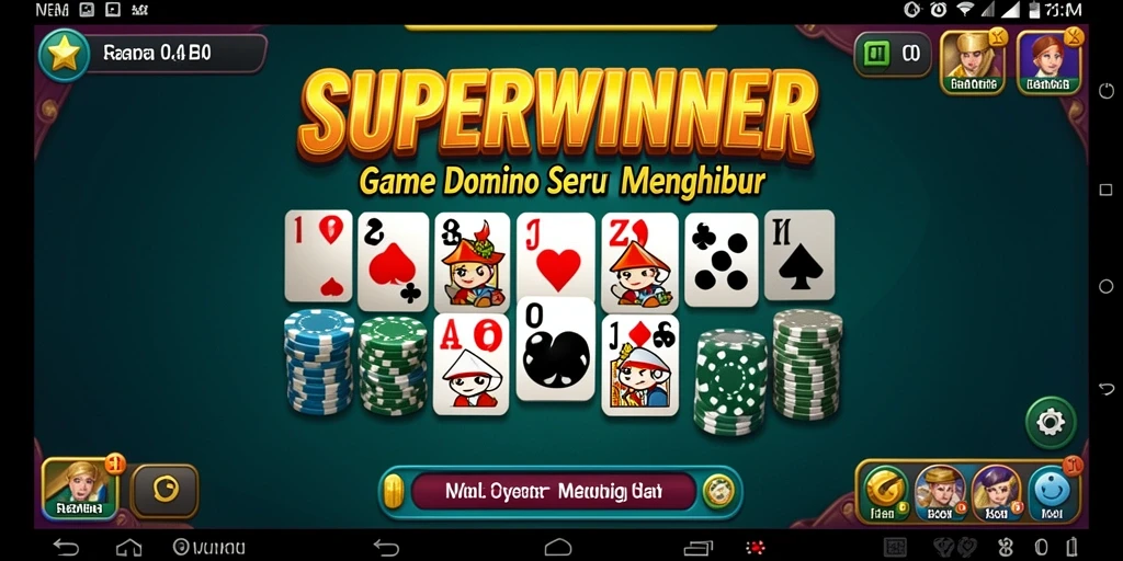 Tampilan menarik dari gameplay Domino di SUPERWINNER.