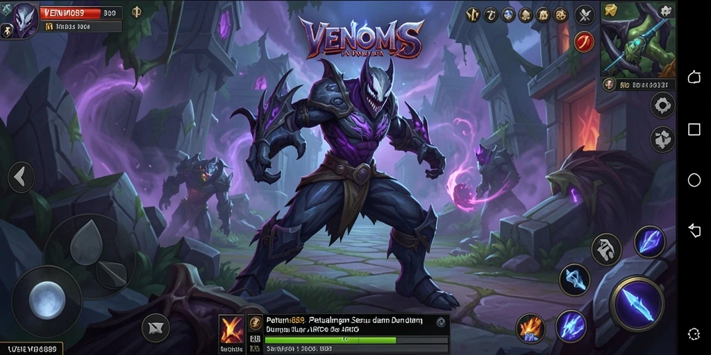 Tampilan menakjubkan gameplay VENOM889 di dunia ARPG.
